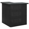 vidaXL fekete polyrattan sarok b&aacute;rasztal 100 x 50 x 105 cm