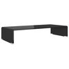 vidaXL Fekete &uuml;veg TV/monitor &aacute;llv&aacute;ny 70x30x13 cm