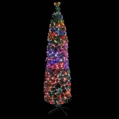 vidaXL száloptikás vékony műkarácsonyfa talppal 150 cm