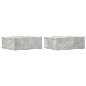 vidaXL 2 db betonsz&uuml;rke szerelt fa f&uuml;ggő &eacute;jjeliszekr&eacute;ny 40x30x15 cm