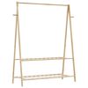 vidaXL bambusz ruha&aacute;llv&aacute;ny polcokkal 132 x 45,5 x 150,5 cm