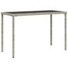 vidaXL sz&uuml;rke polyrattan &uuml;veglapos kerti asztal 115x54x74 cm