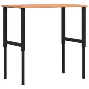 vidaXL t&ouml;m&ouml;r b&uuml;kkfa n&eacute;gysz&ouml;g alak&uacute; munkapad 100 x 60 x (71,5-98) cm
