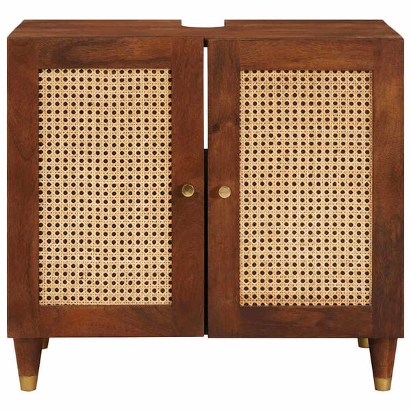 vidaXL Mosd&oacute;kagyl&oacute; szekr&eacute;ny polcokkal Barna 62 x 33 x 58 cm Faanyag