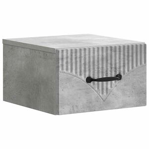 vidaXL Fali &eacute;jjeli szekr&eacute;ny Betonsz&uuml;rke 34,5 x 33 x 20 cm Szerelt Fa