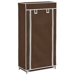 vidaXL Sz&ouml;vet Cipősszekr&eacute;ny Fedeles 58 x 28 x 106 cm Barna