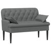 vidaXL Gombra tűz&ouml;tt loveseat S&ouml;t&eacute;tsz&uuml;rke 111 x 68 x 80 cm Sz&ouml;vet