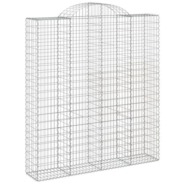 vidaXL 8 db &iacute;ves horganyzott vas gabion kos&aacute;r 200x50x220/240 cm