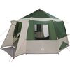 vidaXL Cabin Tent 12-Person 10 szem&eacute;lyes Z&ouml;ld &eacute;s Feh&eacute;r