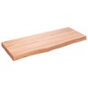 vidaXL vil&aacute;gosbarna kezelt t&ouml;m&ouml;r fa f&uuml;rdőszobai pult 100x40x(2-6) cm