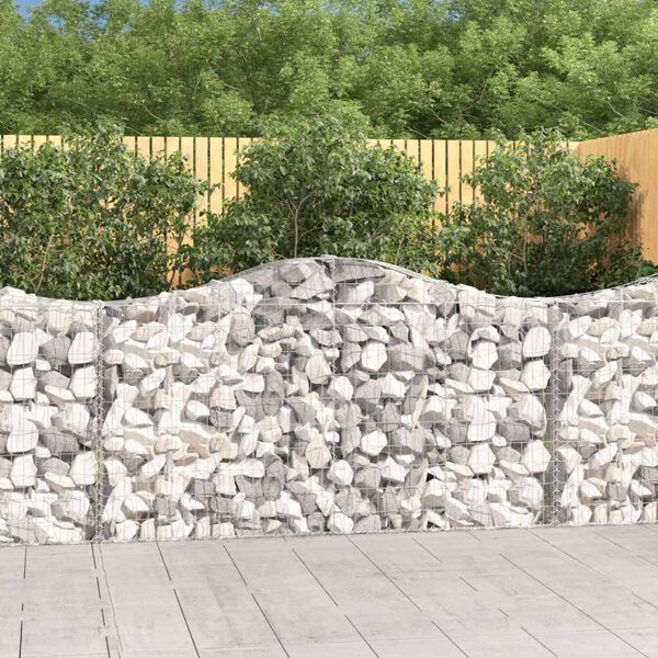 vidaXL 2 db &iacute;ves horganyzott vas gabion kos&aacute;r 200x30x100/120 cm