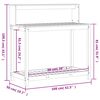 vidaXL tömör duglászfenyő ültetőasztal polcokkal 108 x 50 x 109,5 cm