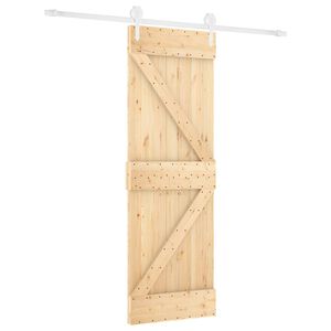 vidaXL Cs&uacute;sz&oacute; ajt&oacute; Term&eacute;szetes &eacute;s Feh&eacute;r 70 x 210 cm Szil&aacute;rd Fenyőfa