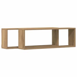 vidaXL Falpolcok Falra szerelhető 2 db Műv&eacute;szi t&ouml;lgy 80 x 15 x 26 cm