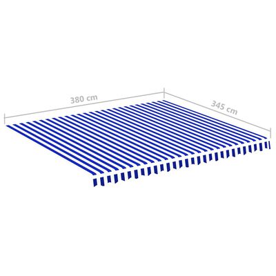 vidaXL kék és fehér csere napellenző ponyva 4 x 3,5 m