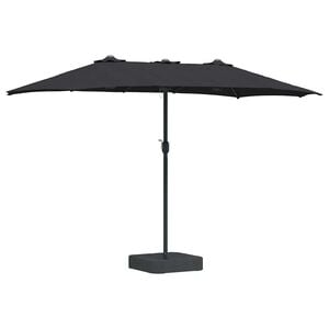 vidaXL Kerti napernyő Fekete 385 x 209 x 244 cm Poli&eacute;szter &eacute;s ac&eacute;l