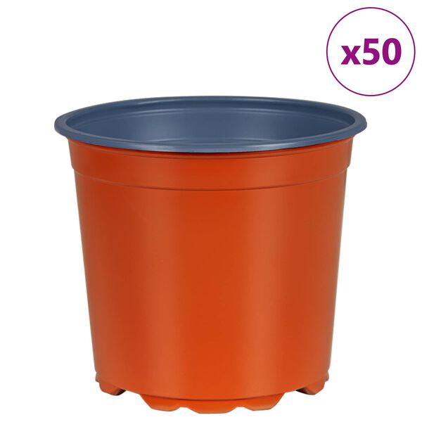 vidaXL Vir&aacute;g Cser&eacute;p 50 pcs Ker&aacute;mia &Oslash; 15 x 13 cm Műanyag