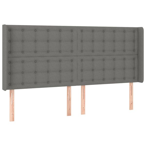 vidaXL s&ouml;t&eacute;tsz&uuml;rke sz&ouml;vet LED-es fejt&aacute;mla 163x16x118/128 cm