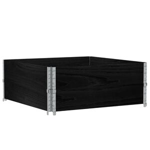 vidaXL fekete t&ouml;m&ouml;r fenyő kerti n&ouml;v&eacute;nytart&oacute; 100 x 100 cm