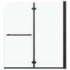 vidaXL 2 paneles fekete ESG zuhanyz&oacute; &ouml;sszecsukhat&oacute; ajt&oacute;val 120x140 cm