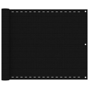 vidaXL fekete HDPE erk&eacute;lytakar&oacute; 75 x 300 cm