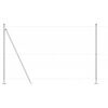 vidaXL Kerítés oszlopokkal Ezüst 1.4 x 100 m PVC-bevonatos acél