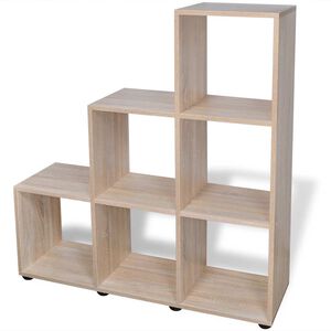 vidaXL t&ouml;lgysz&iacute;nű l&eacute;pcsős k&ouml;nyvespolc/vitrines polc 107 cm