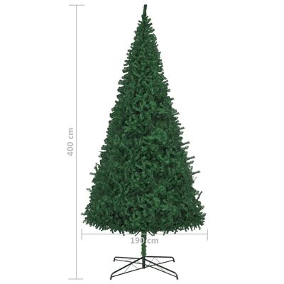 vidaXL zöld megvilágított műkarácsonyfa gömb szettel LED-del 400 cm