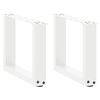 vidaXL 2 db U alak&uacute; doh&aacute;nyz&oacute;asztal l&aacute;b feh&eacute;r 40 x (30-31) cm ac&eacute;l