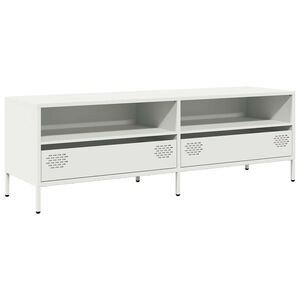 vidaXL feh&eacute;r hidegen hengerelt ac&eacute;l TV-szekr&eacute;ny 135 x 39 x 43,5 cm