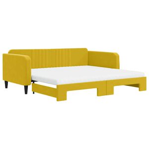 vidaXL s&aacute;rga kih&uacute;zhat&oacute; b&aacute;rsony heverő matraccal 100 x 200 cm