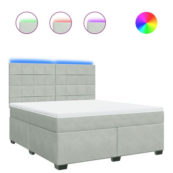 vidaXL vil&aacute;gossz&uuml;rke b&aacute;rsony rug&oacute;s &aacute;gy matraccal 180x200 cm