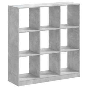 vidaXL betonsz&uuml;rke szerelt fa k&ouml;nyvespolc 102 x 32 x 108 cm