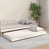 vidaXL feh&eacute;r t&ouml;m&ouml;r fenyőfa &aacute;gykeret matrac n&eacute;lk&uuml;l 90 x 190 cm