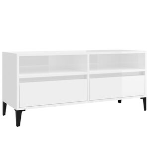vidaXL magasf&eacute;nyű feh&eacute;r szerelt fa TV-szekr&eacute;ny 100 x 34,5 x 44,5 cm