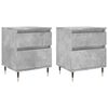 vidaXL 2 db betonsz&uuml;rke szerelt fa &eacute;jjeliszekr&eacute;ny 40 x 35 x 50 cm