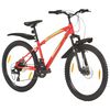 vidaXL 21 sebess&eacute;ges piros mountain bike 26 h&uuml;velykes ker&eacute;kkel 36 cm