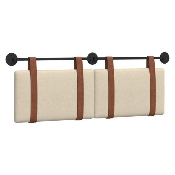 vidaXL Fali Fejt&aacute;mla Falra szerelhető Kr&eacute;m 130 x 55 x 5 cm Antik PU