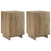 vidaXL &Eacute;jjeliszekr&eacute;ny 2 pcs K&eacute;zműves T&ouml;lgy 33,5 x 34,5 x 50 cm