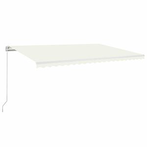vidaXL kr&eacute;msz&iacute;nű k&eacute;zzel kih&uacute;zhat&oacute; LED-es napellenző 500x300 cm