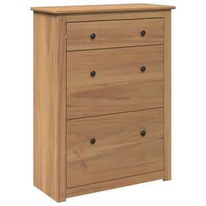 vidaXL PANAMA t&ouml;m&ouml;r fenyőfa cipőt&aacute;rol&oacute; szekr&eacute;ny 80 x 35 x 105 cm