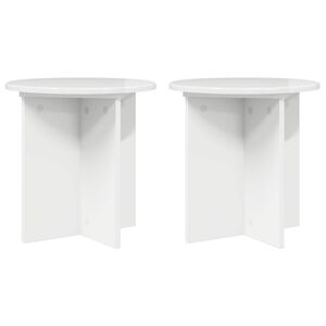 vidaXL N&ouml;v&eacute;ny&aacute;llv&aacute;ny 2 pcs Magasf&eacute;nyű Feh&eacute;r 40 x 40 x 40 cm Szerelt Fa