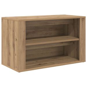vidaXL Cipőtart&oacute; 75 x 35 x 45 cm Szerelt Fa k&eacute;zműves t&ouml;lgy