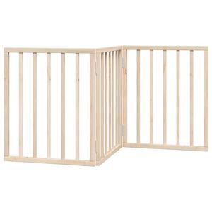 vidaXL &ouml;sszecsukhat&oacute; kutyakapu 3 panelből, 150 cm, ny&aacute;rfa