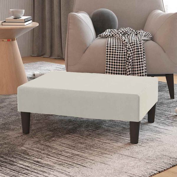 vidaXL krémszínű bársony lábzsámoly 78 x 56 x 32 cm