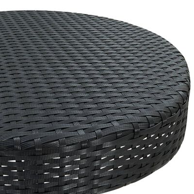 vidaXL fekete polyrattan kerti asztal 60,5 x 106 cm