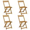 vidaXL &Ouml;sszecsukhat&oacute; Kerti Sz&eacute;kek 4 pcs Term&eacute;szetes 40 x 53 x 80 cm