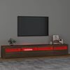 vidaXL barna tölgy színű TV-szekrény LED-lámpákkal 240x35x40 cm
