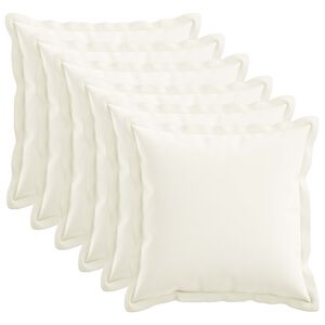 vidaXL P&aacute;rna huzat 6 db HOUTEN Feh&eacute;r 30 x 30 cm Műlensz&ouml;vet