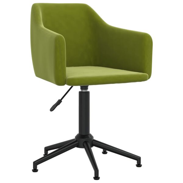 vidaXL 4 db világoszöld bársony forgó étkezőszék